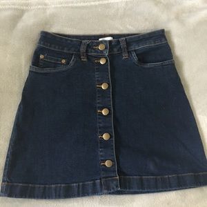 Abound Denim snap front skirt